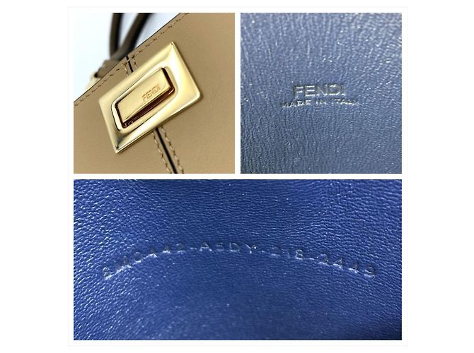 Borsa a Spalla Fendi Pikaphone Cammello - vista 7