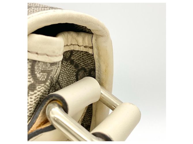 Borsa a Spalla Gucci GG Supreme Canvas Beige Crudo - vista 10