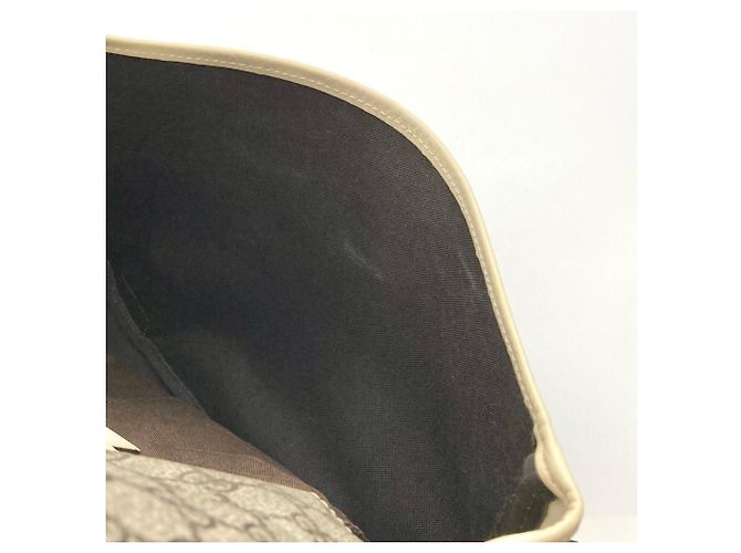 Borsa a Spalla Gucci GG Supreme Canvas Beige Crudo - vista 12