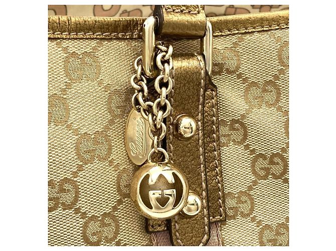 Borsa Tote Gucci Sherry Line Beige - vista 11