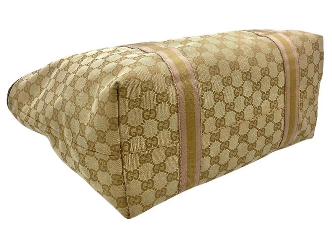 Borsa Tote Gucci Sherry Line Beige - vista 4