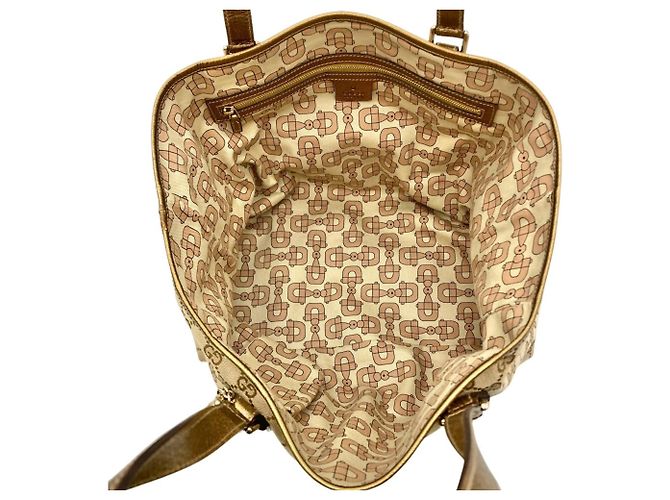 Borsa Tote Gucci Sherry Line Beige - vista 5