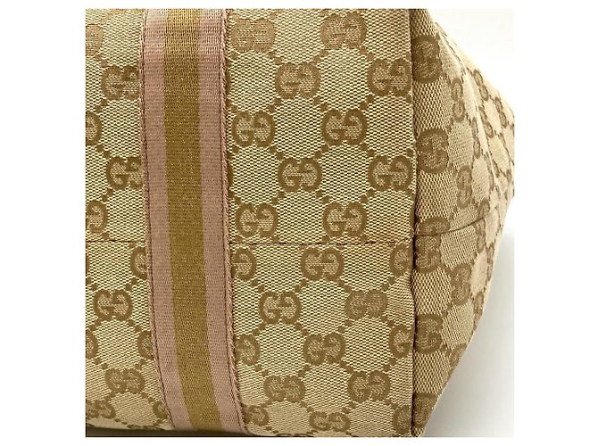 Borsa Tote Gucci Sherry Line Beige - vista 7