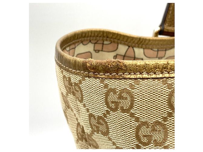 Borsa Tote Gucci Sherry Line Beige - vista 8