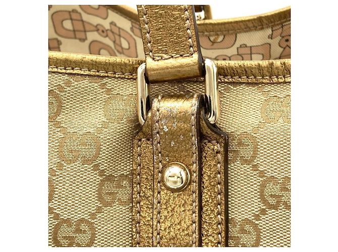 Borsa Tote Gucci Sherry Line Beige - vista 9