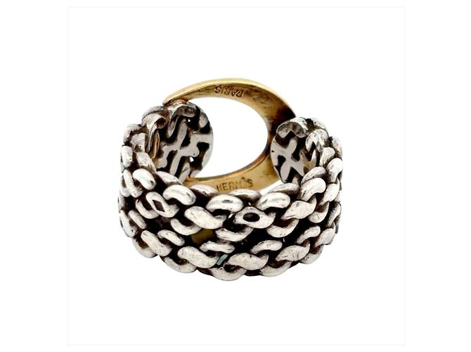 Hermès Hermes Sangle de Ring Prata Dourado - vista 4