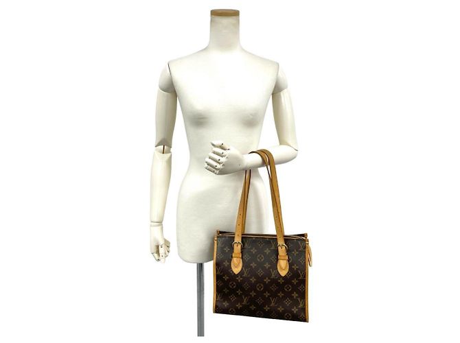 Borsa Tote Louis Vuitton Popincourt Au Marrone - vista 8