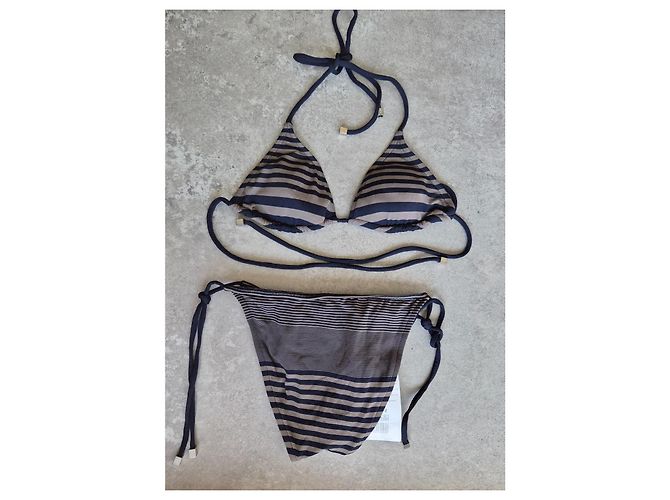 Autre Marque Bikini RISK x Andrés Sardá Rayures Bleu et Beige - vue 8
