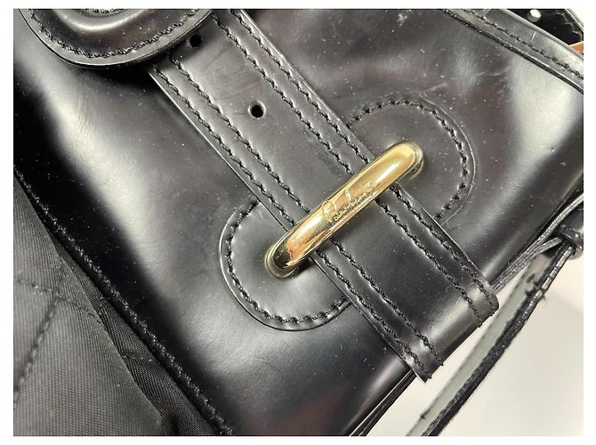 Burberry Bolsa de ombro em nylon acolchoado e couro Preto - vista 8