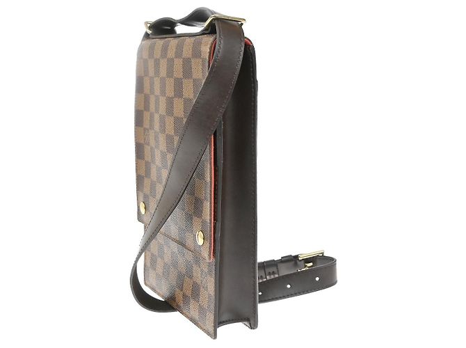 Louis Vuitton Portobello Messenger Damier Ebene Marrone - vista 3