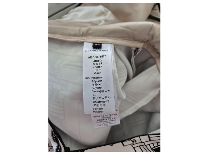 Vestido corto Elisabetta Franchi estampado ciudad Negro Blanco - vista 4