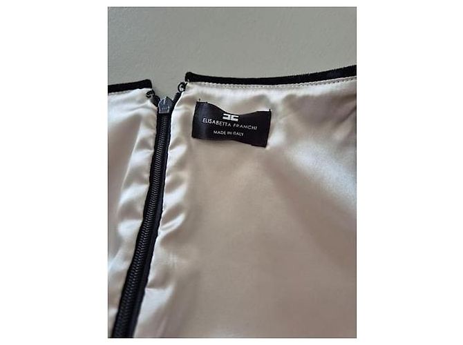 Vestido corto Elisabetta Franchi estampado ciudad Negro Blanco - vista 6