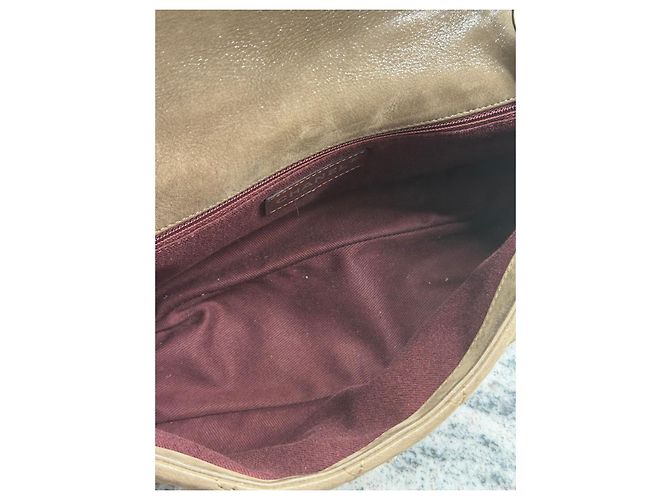 Chanel gesteppte Lederhandtasche mit Klappe Beige - Ansicht 10