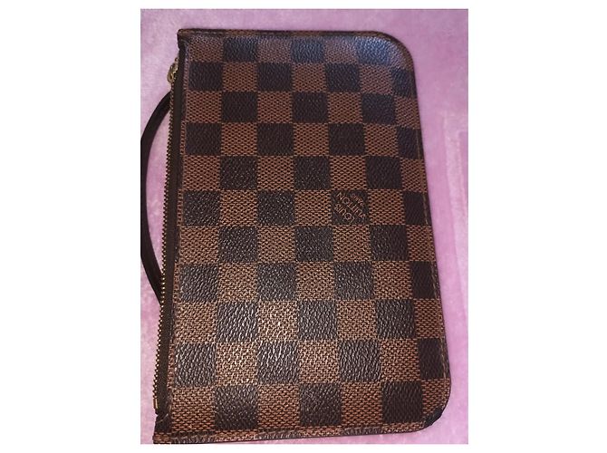 Louis Vuitton Pochette Damier Ebene Marrone - vista 2