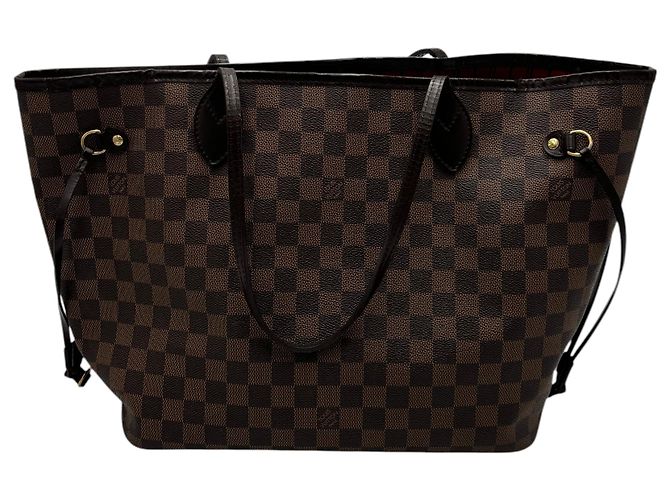 Bolso Tote Louis Vuitton Neverfull Damier MM Castaño - vista 3