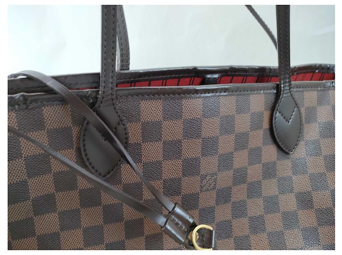 Bolso Tote Louis Vuitton Neverfull Damier MM Castaño - vista 7