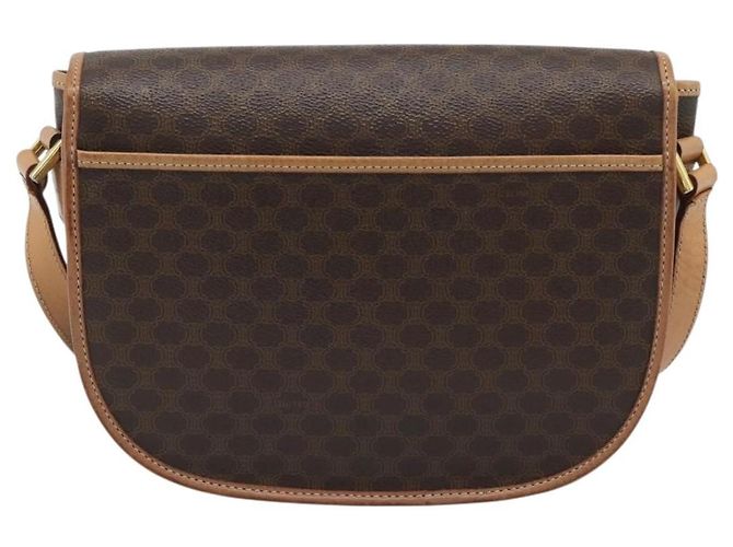 Céline Celine Vintage Macadam Tela e Pelle Marrone - vista 2