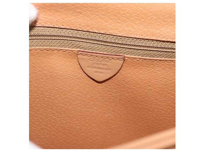 Céline Celine Vintage Macadam Tela e Pelle Marrone - vista 6