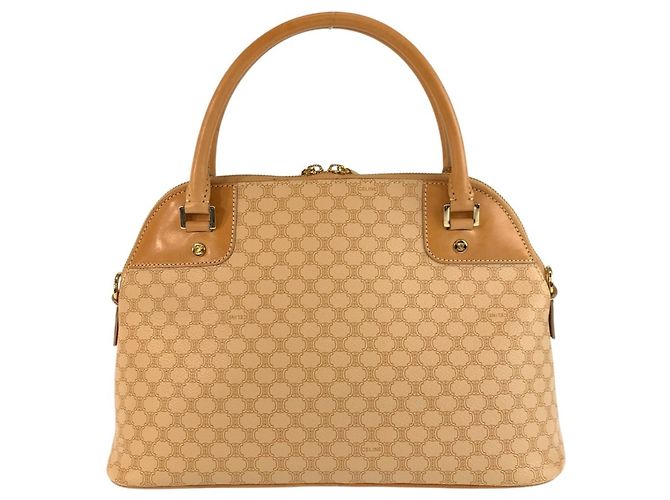 Céline CELINE Vintage Macadam Handtasche Beige Kamel - Ansicht 2