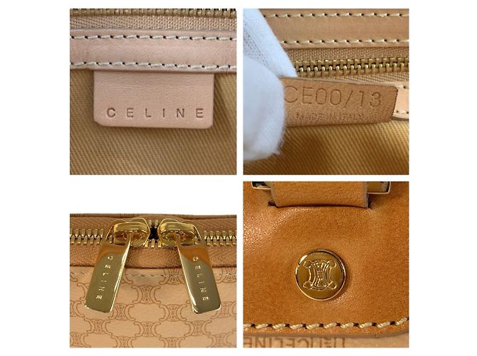 Céline CELINE Vintage Macadam Handtasche Beige Kamel - Ansicht 3