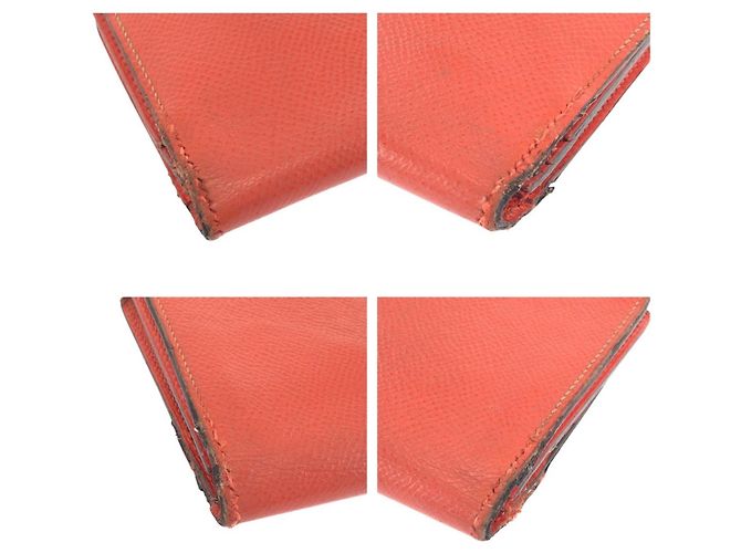 Portefeuille long Hermès Bearn Soufflé en Orange - vue 4