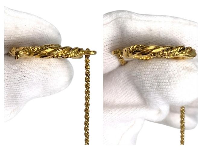Collana in metallo dorato Chanel Vintage Coco Mark D'oro - vista 4