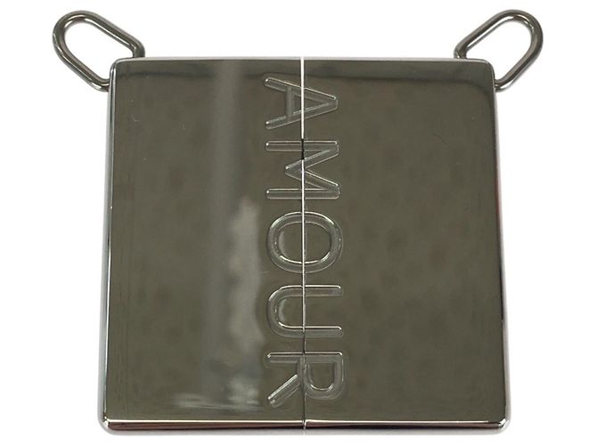 Hermès Collana in pelle e metallo argento e nero con simbolo Hermes - vista 2