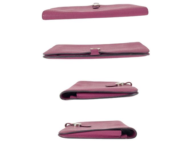 Hermès Cartera larga Dogon GM Hermes Rosa Púrpura - vista 10
