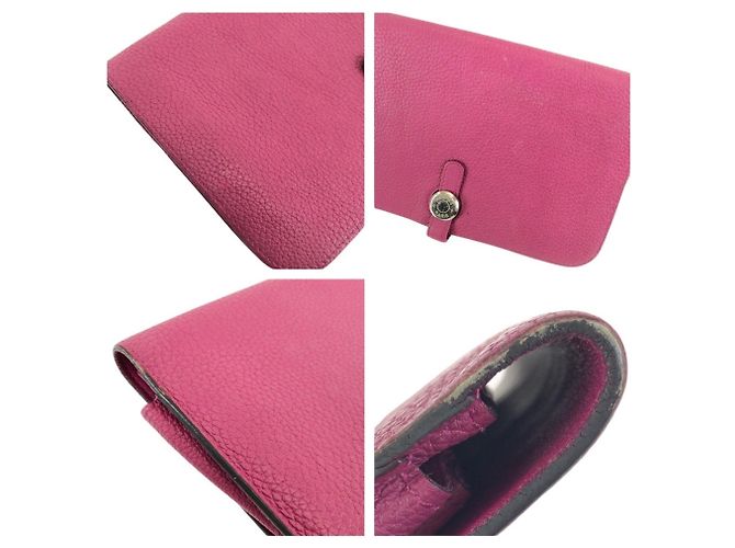 Hermès Cartera larga Dogon GM Hermes Rosa Púrpura - vista 6