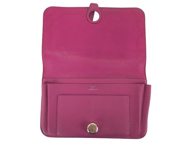 Hermès Cartera larga Dogon GM Hermes Rosa Púrpura - vista 8