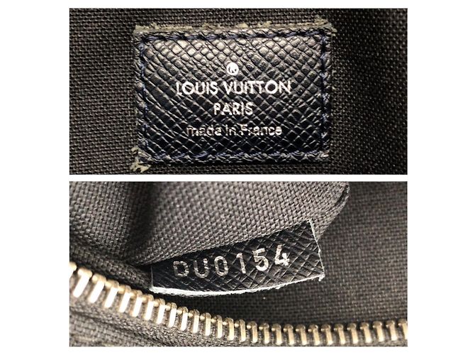 Borsa a tracolla Louis Vuitton Taiga Roman PM Navy in pelle Blu navy - vista 4