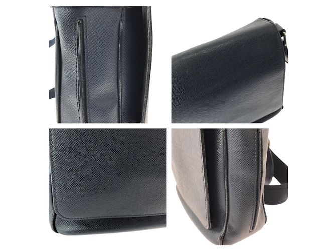 Borsa a tracolla Louis Vuitton Taiga Roman PM Navy in pelle Blu navy - vista 5