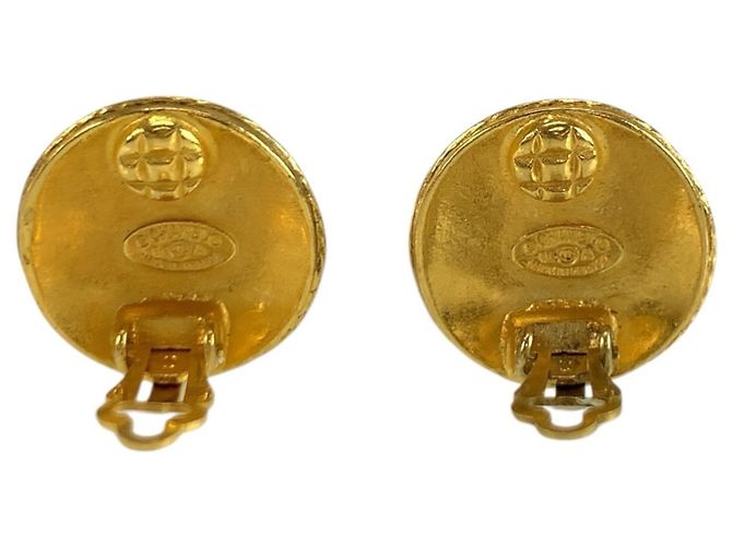 Chanel Vintage Lava Coco Mark Ohrringe vergoldet Golden - vista 3
