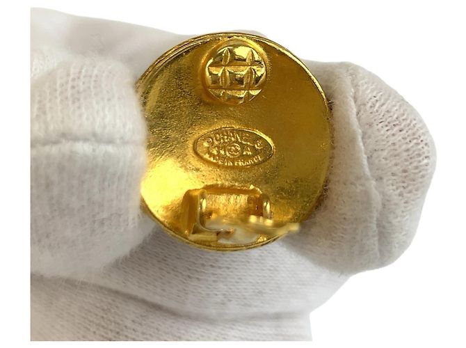 Chanel Vintage Lava Coco Mark Ohrringe vergoldet Golden - vista 4