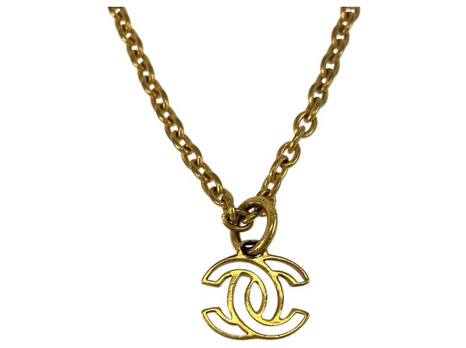 Collana Chanel Vintage Coco Mark placcata oro D'oro - vista 2