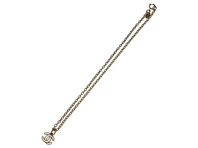 Collana Chanel Vintage Coco Mark placcata oro D'oro - vista 3