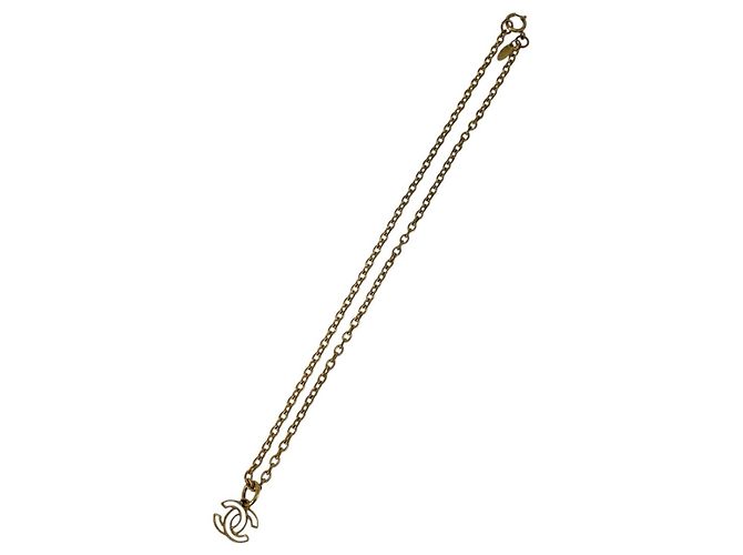 Collana Chanel Vintage Coco Mark placcata oro D'oro - vista 4