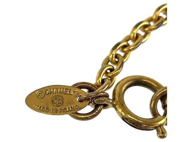 Collana Chanel Vintage Coco Mark placcata oro D'oro - vista 5