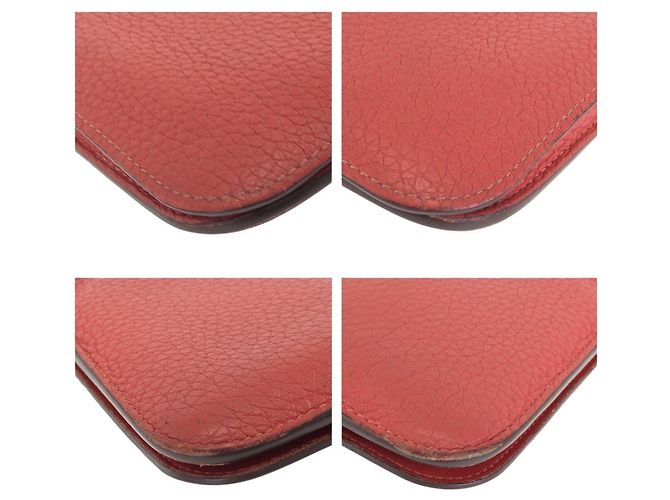 Hermès HERMES Dogon GM Long Wallet in Rouge Tomato Rot - Ansicht 3