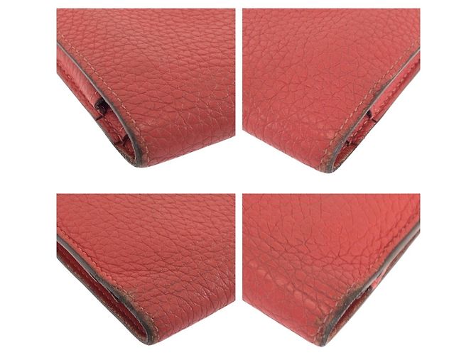 Hermès HERMES Dogon GM Long Wallet in Rouge Tomato Rot - Ansicht 4
