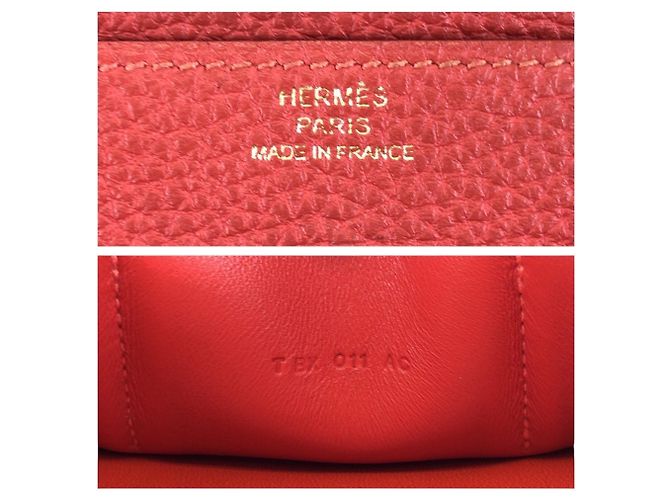 Hermès HERMES Dogon GM Long Wallet in Rouge Tomato Rot - Ansicht 5
