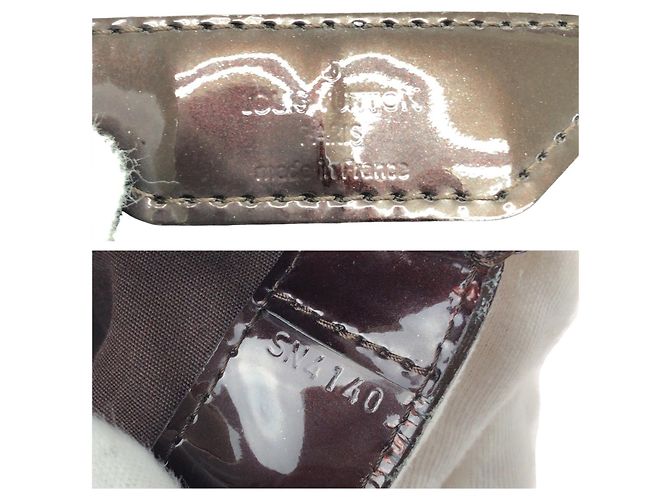 Borsa Tote Louis Vuitton Monogram Vernis Wilshire MM Bordò Porpora - vista 4