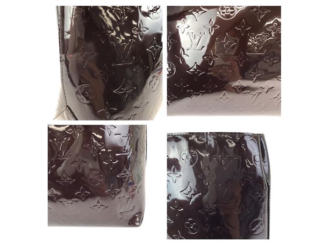 Borsa Tote Louis Vuitton Monogram Vernis Wilshire MM Bordò Porpora - vista 5