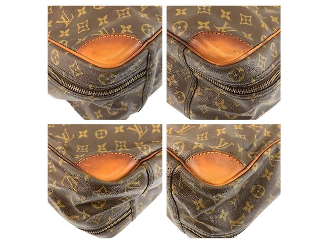 Borsa da Viaggio Boston Louis Vuitton Monogram Sirius 55 Marrone Monogramma - vista 4