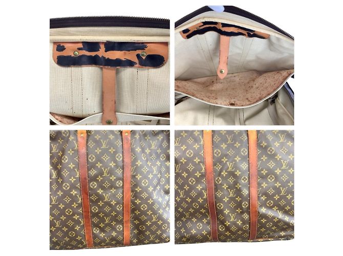 Borsa da Viaggio Boston Louis Vuitton Monogram Sirius 55 Marrone Monogramma - vista 5