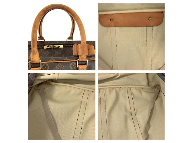 Borsa da Viaggio Boston Louis Vuitton Monogram Sirius 55 Marrone Monogramma - vista 6