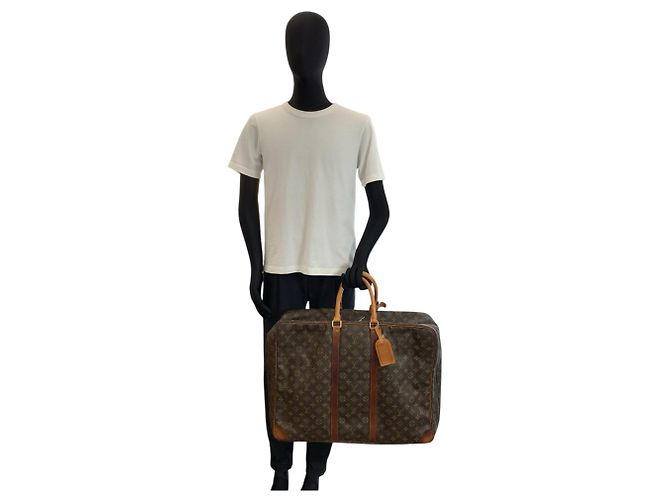 Borsa da Viaggio Boston Louis Vuitton Monogram Sirius 55 Marrone Monogramma - vista 7