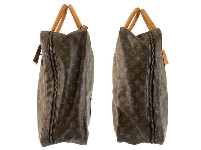 Borsa da Viaggio Boston Louis Vuitton Monogram Sirius 55 Marrone Monogramma - vista 8