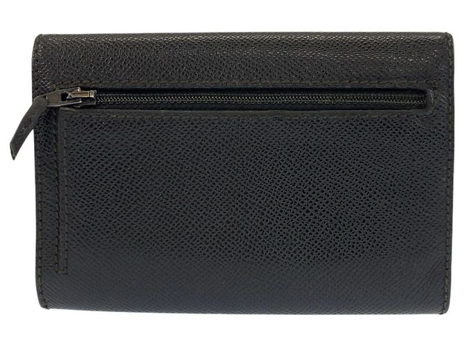 Chanel Coco Mark Black Leather Folding Wallet - view 2