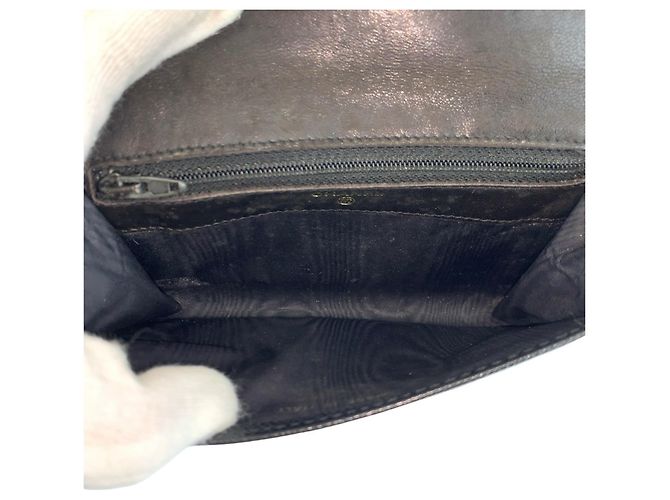 Chanel Coco Mark Black Leather Folding Wallet - view 5